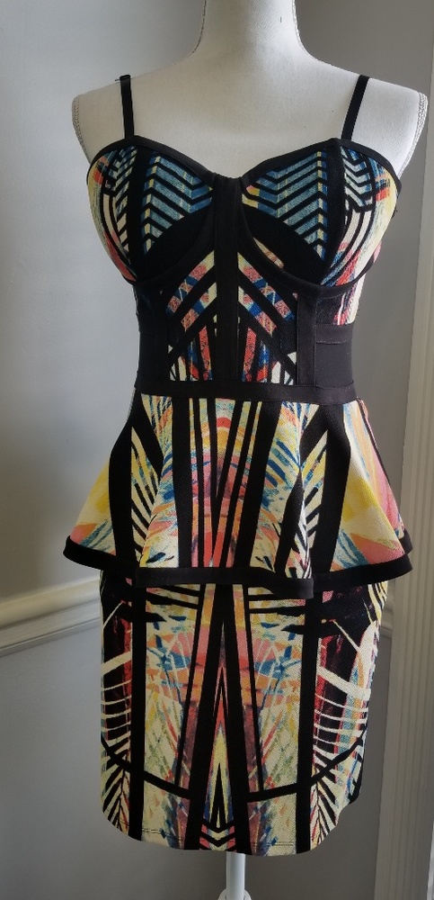 Material Girl | Multi-colored Midi Dress